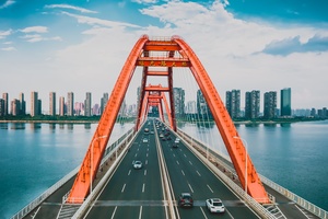 航拍湘江福元路大桥2020（一）