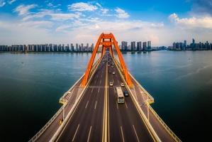 航拍湘江福元路大桥2020（二）