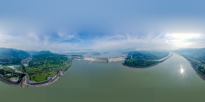 三峡大坝360度全景