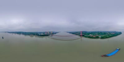 宜昌长江公路大桥360度全景