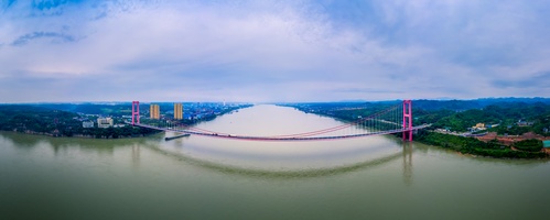 宜昌长江公路大桥全景