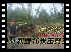 菜刀玩弹弓10米10珠对穿红牛罐
